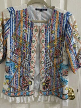 Beaded Jacket Indigo Moon Size Small